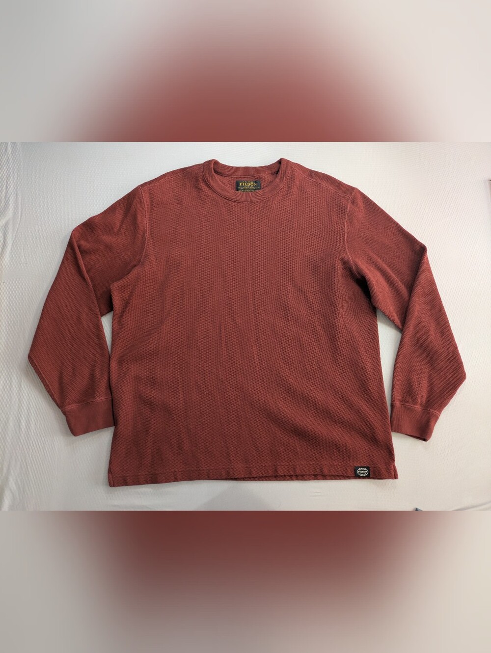 Filson Waffle Knit Thermal Shirt Mens XXL  Long Sleeve Crewneck Pullover